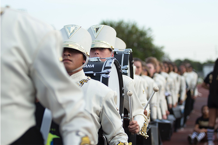 Marching band in parade