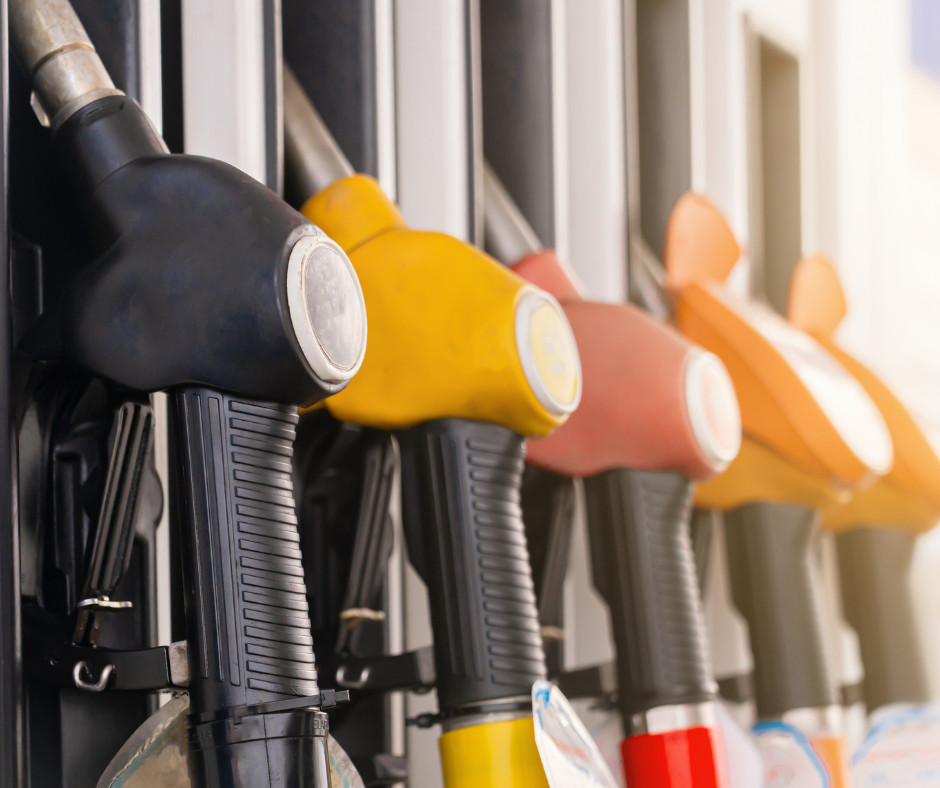 Fuel hoses at bowser