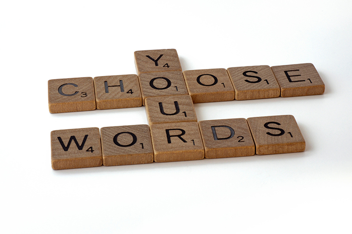 Scrabble letters making words CHOOSE YOUR WORDS