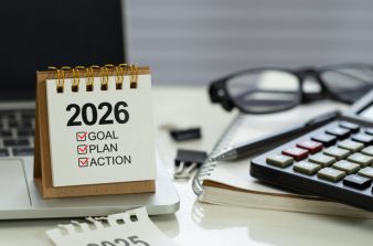 2026 calendar on a a desk
