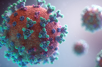 Coronavirus molecules floating around